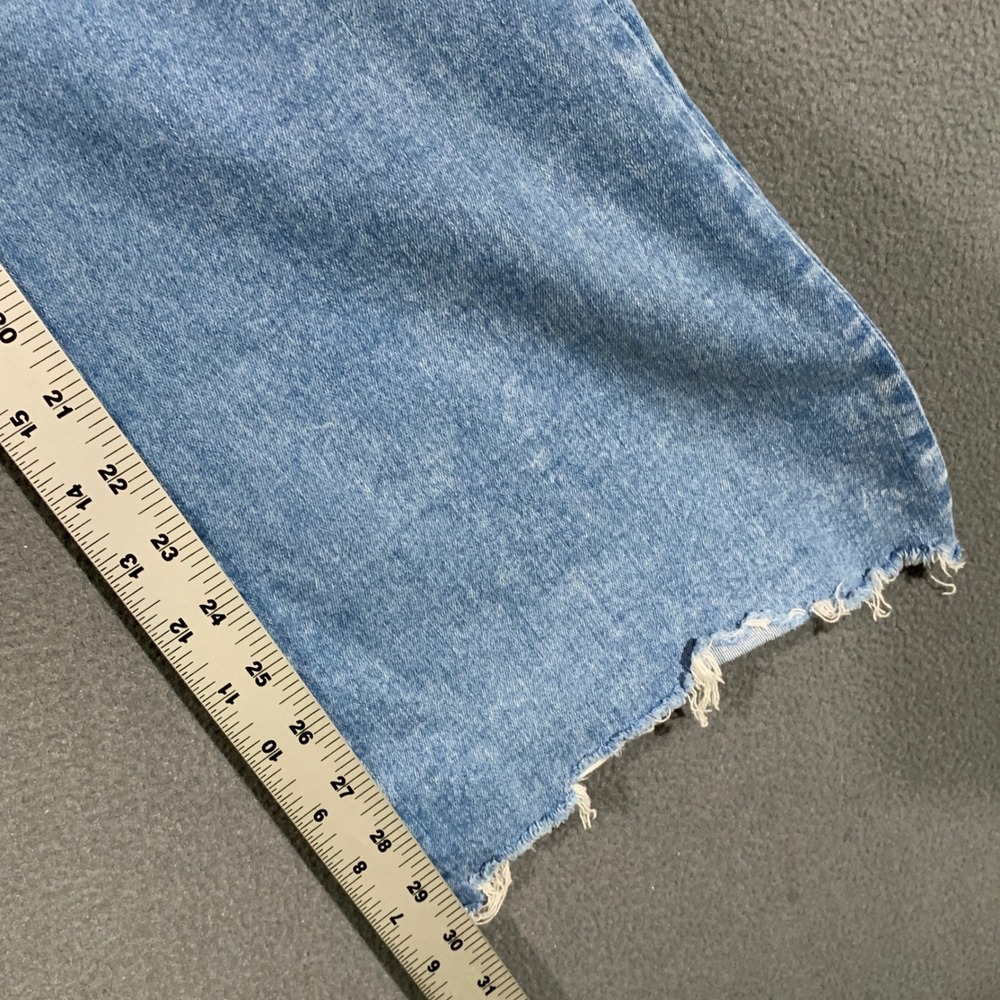 American Eagle Flare Jeans Womens 8 Super Hi-Rise Distressed Light Wash Boho - Picture 7 of 8